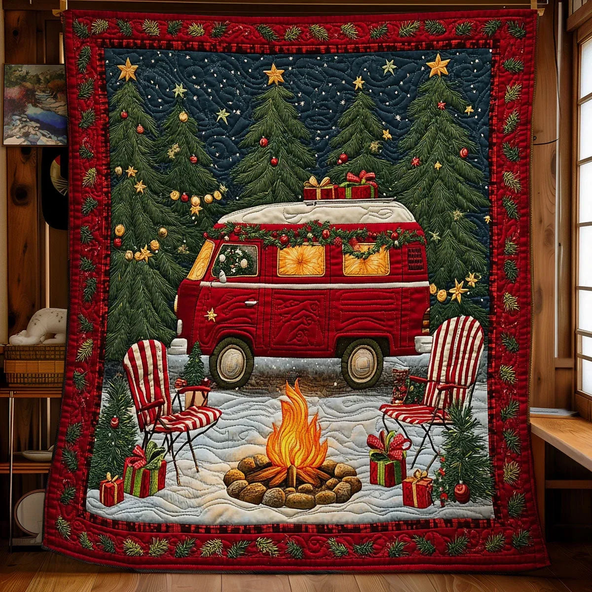 Merry Van Quilt Blanket
