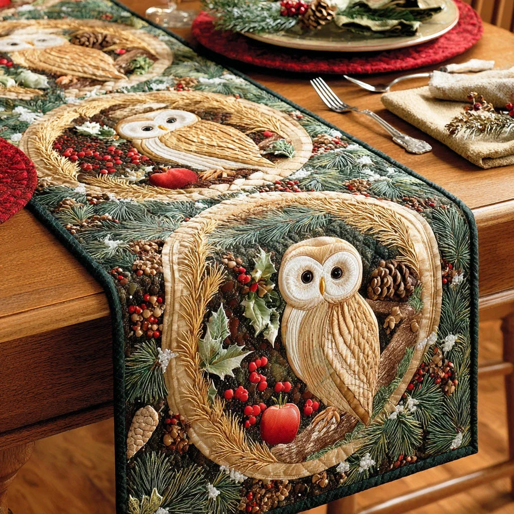 Midnight Branch Quilted Table Runner