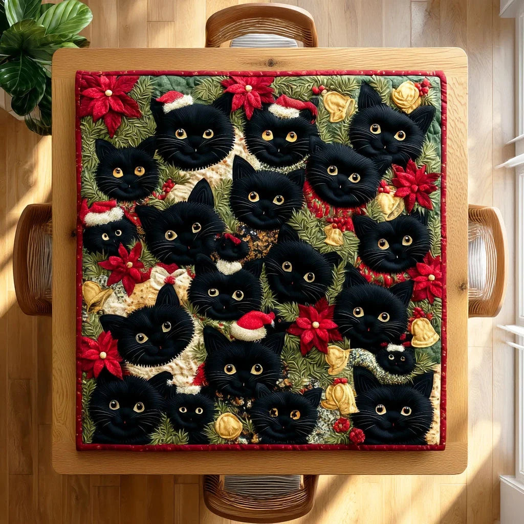Midnight Noel Quilted Table Topper