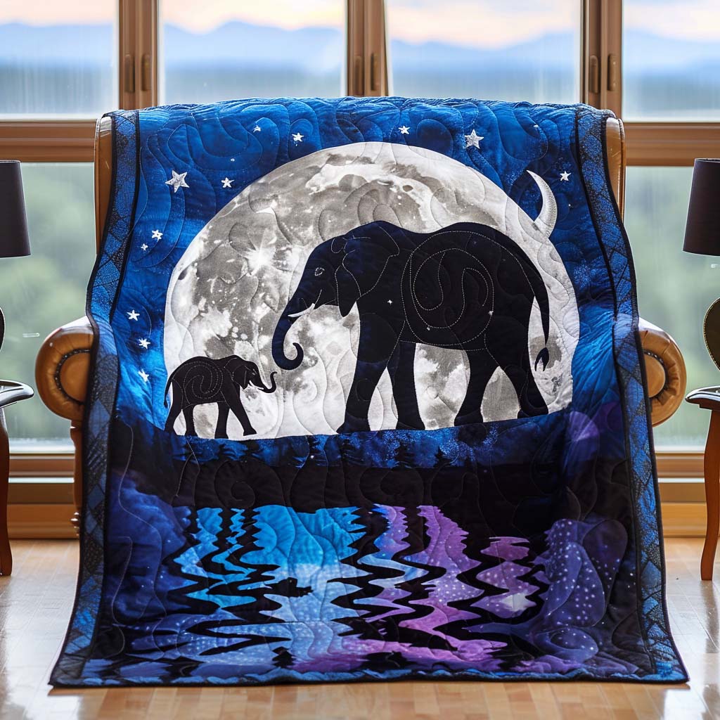 Mighty Elephant Quilt Blanket - Quilted Blanket by Wild and Way