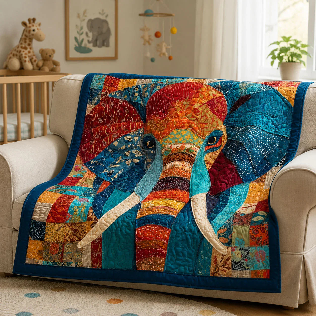 Mighty Elephant Quilt Blanket - Quilted Blanket by Wild and Way