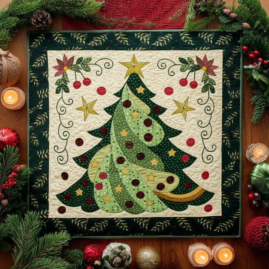 Mistletoe Dreams Quilted Table Topper