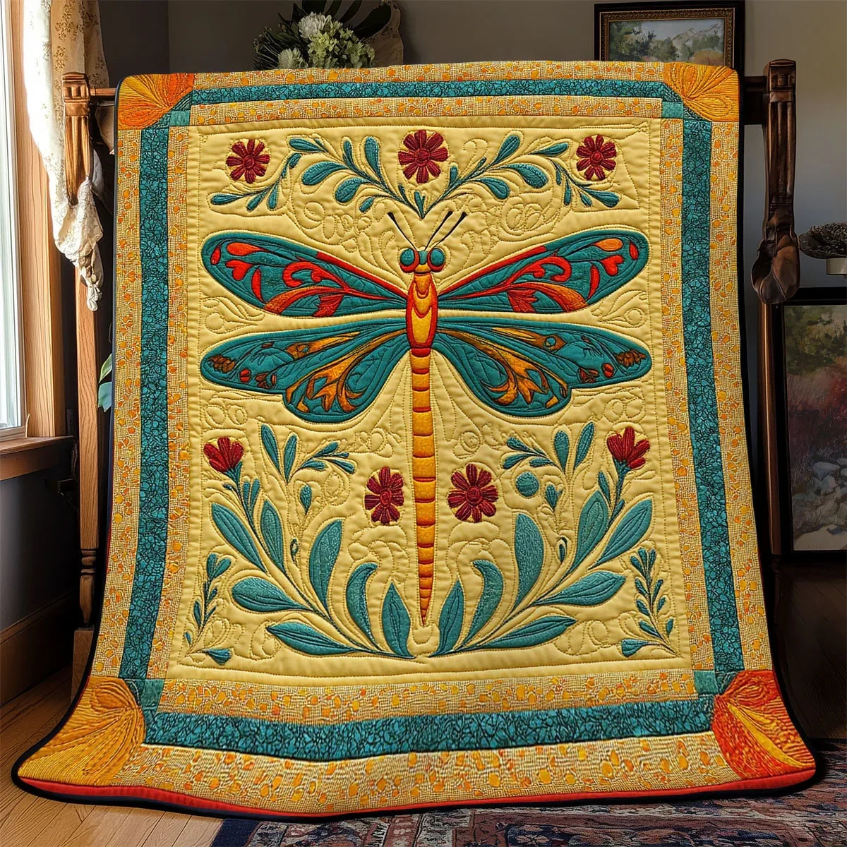 Misty Marsh Wings Quilt Blanket