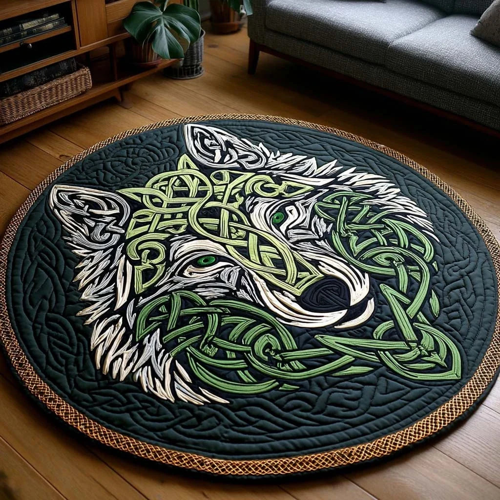 Moonhowl Quilted Round Mat