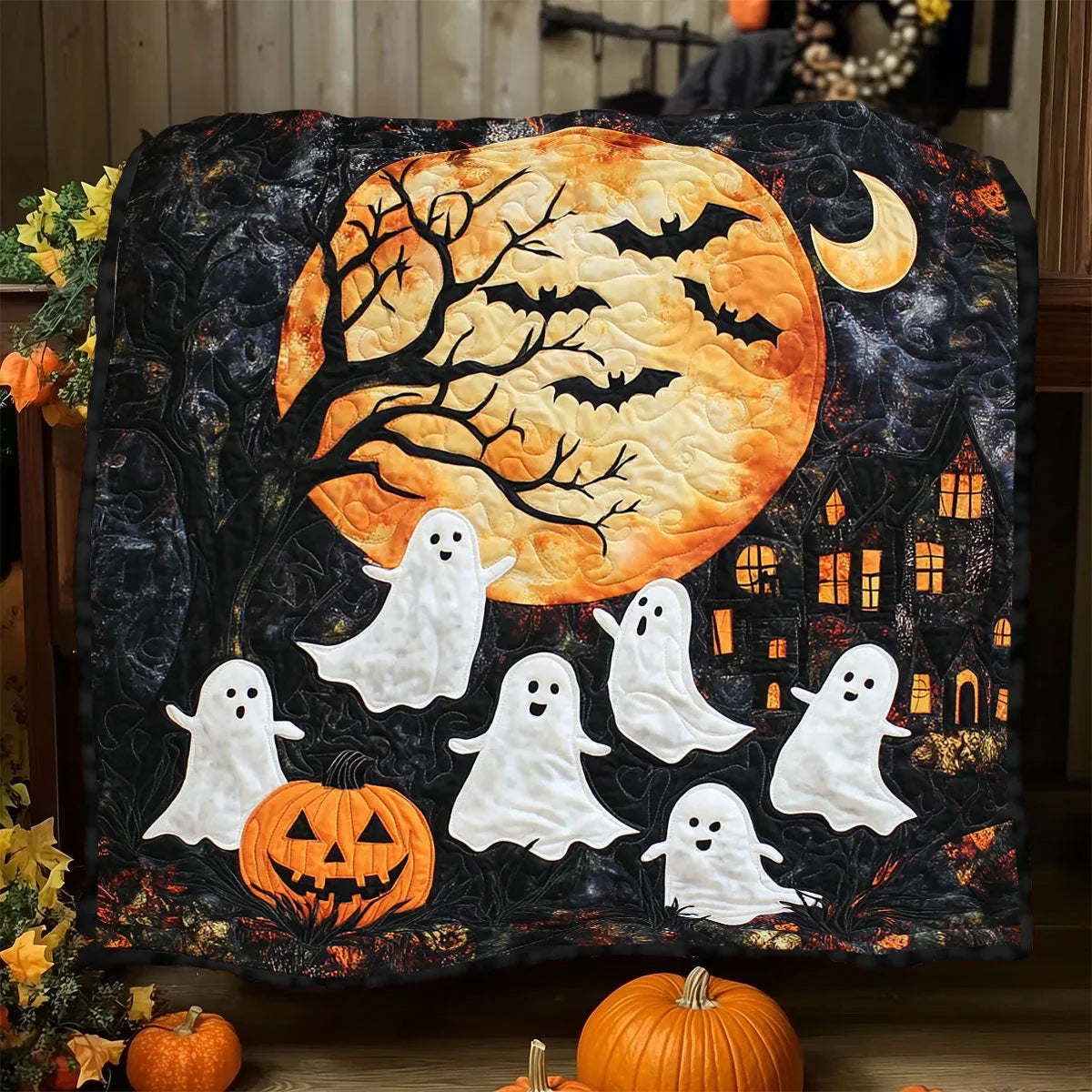 Moonlight Mischief Quilt Blanket