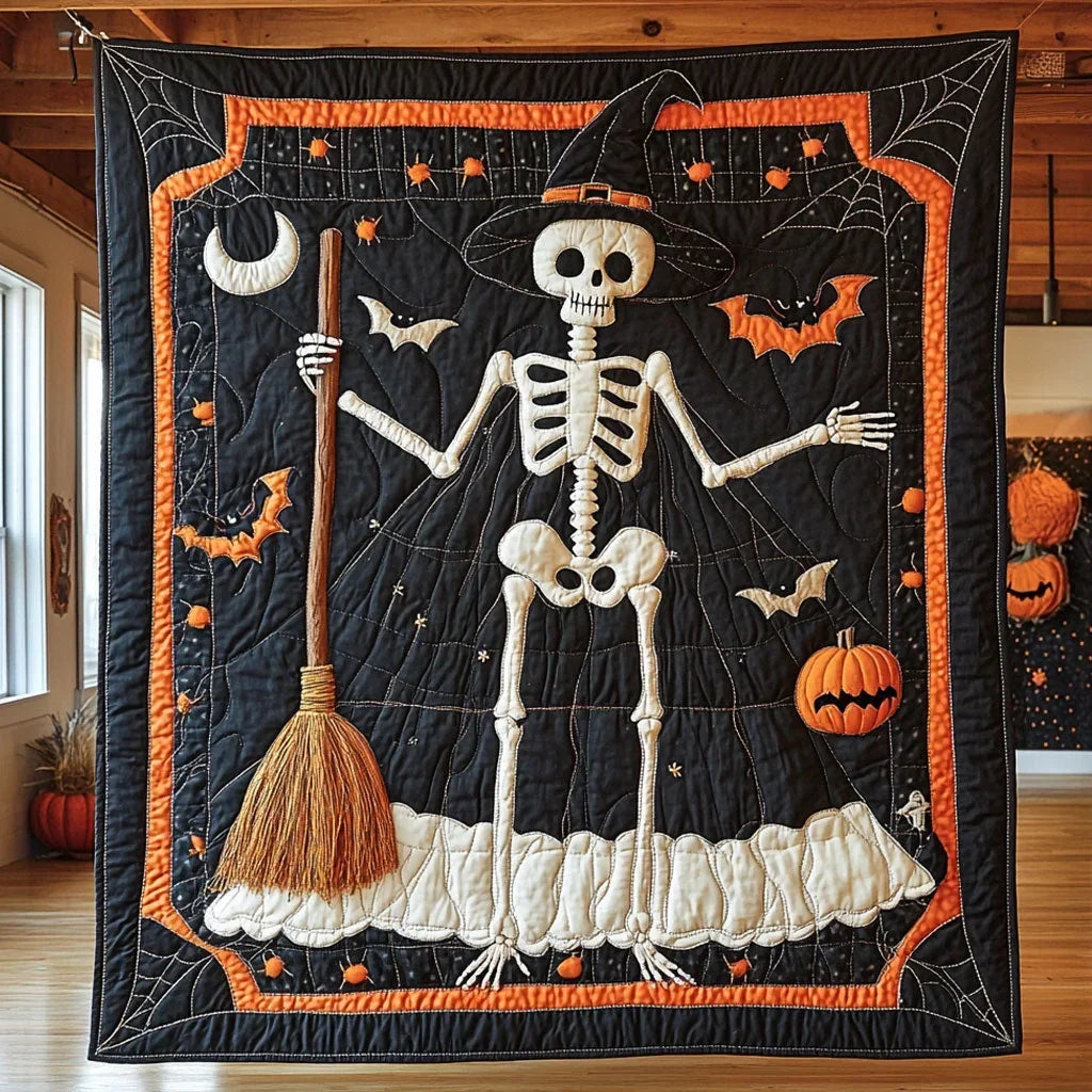 Moonlit Bones Quilt Blanket