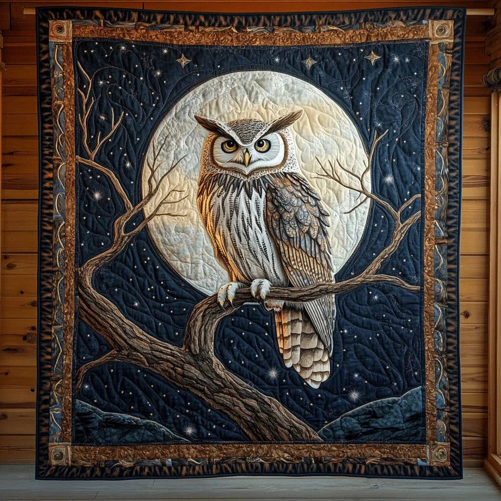 Moonlit Branch Quilt Blanket