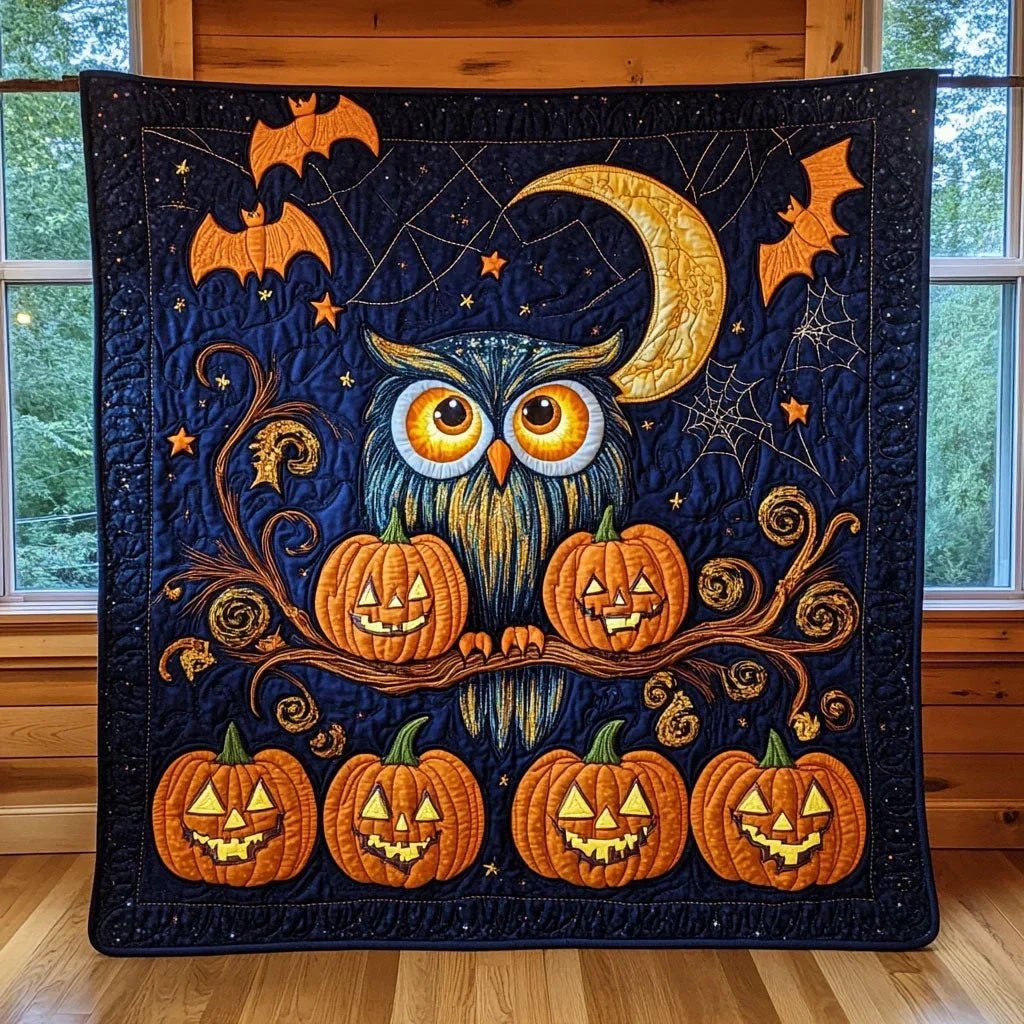 Moonlit Owl Quilt Blanket