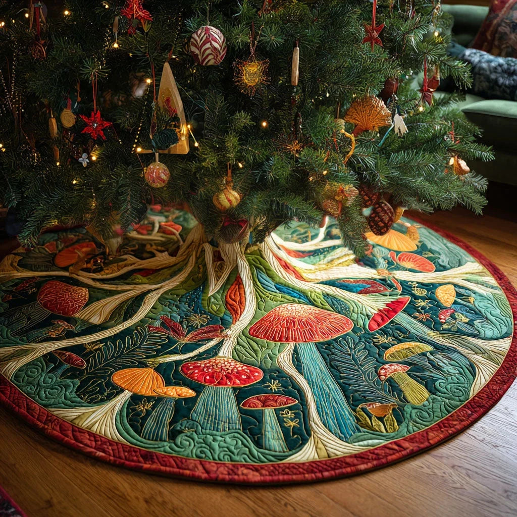 Moonpath Christmas Quilted Tree Skirt