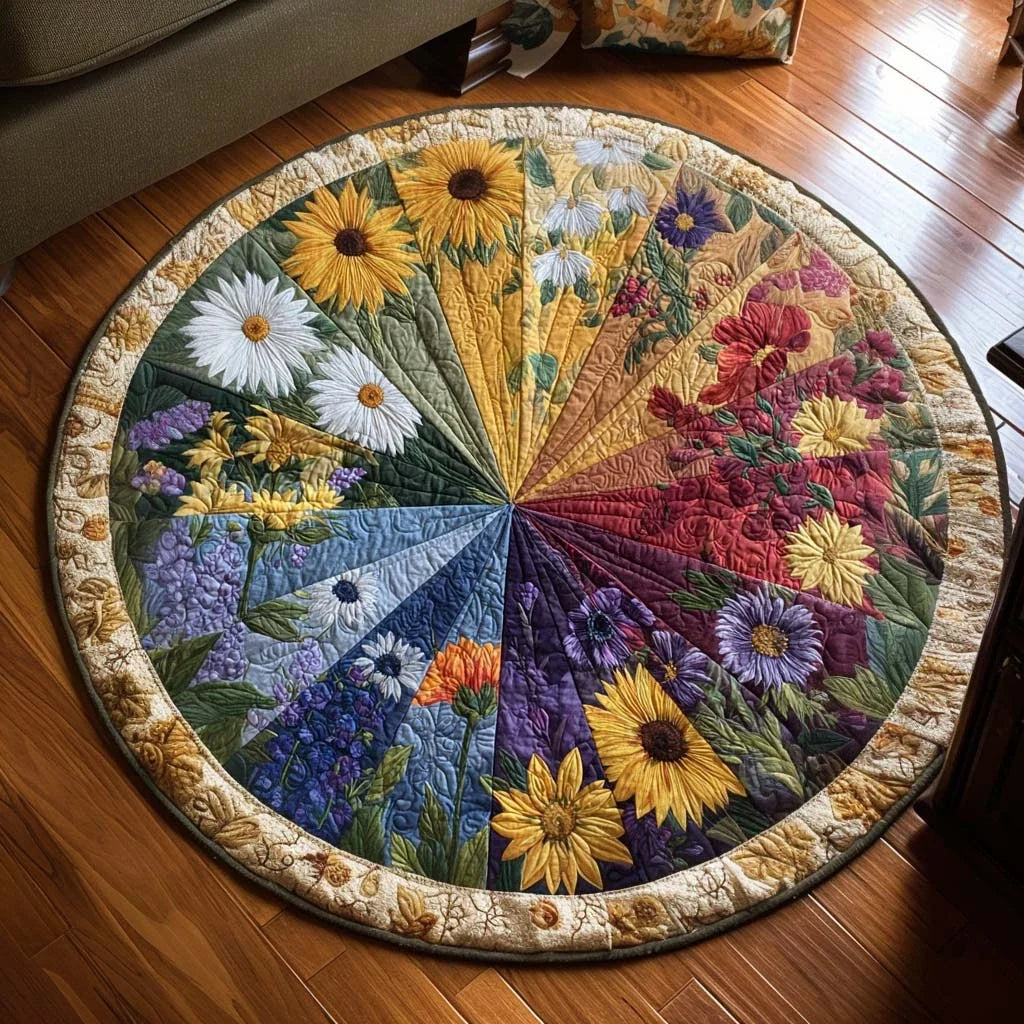 Morning Blossom Quilted Round Mat
