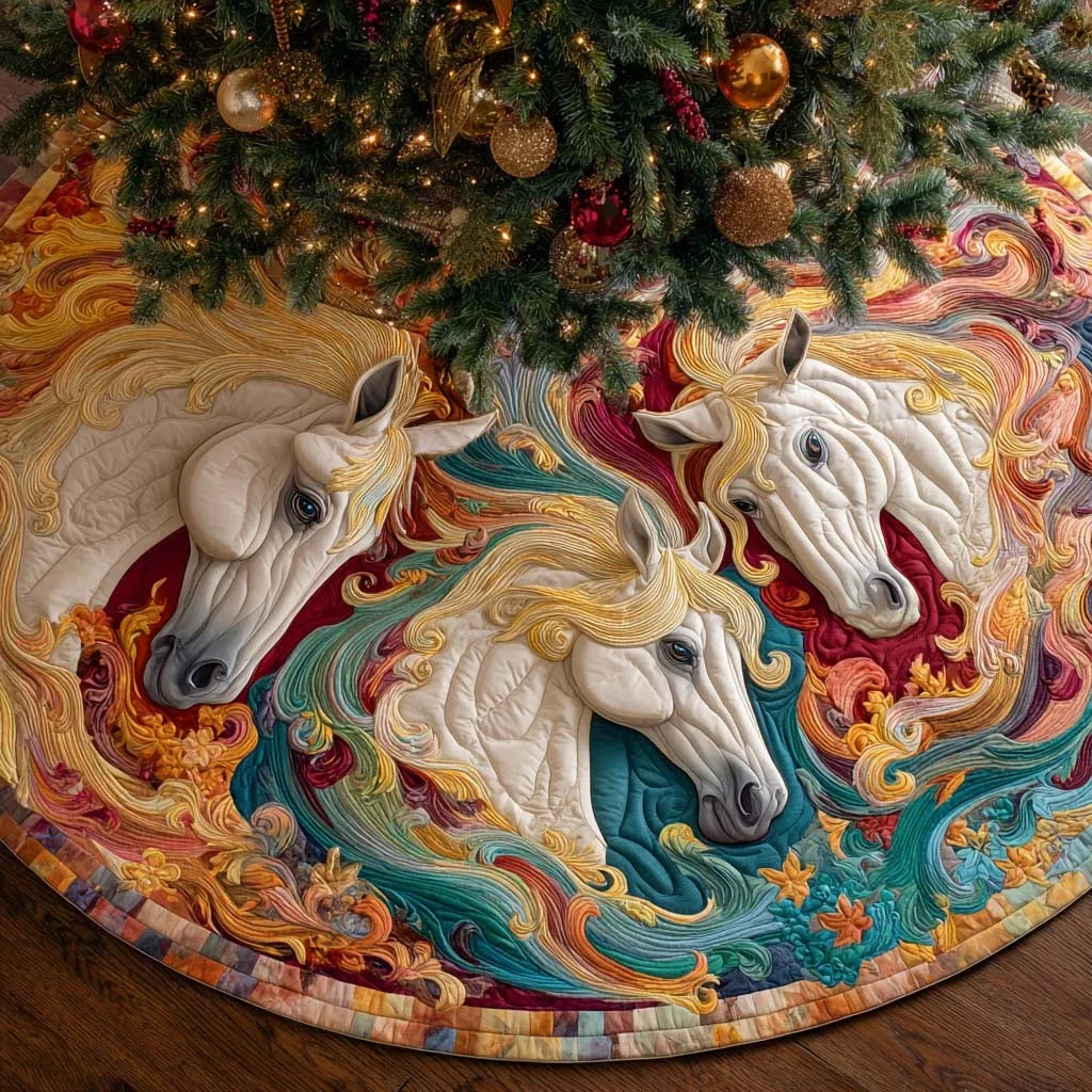 Morning Radiance Quilted Tree Skirt