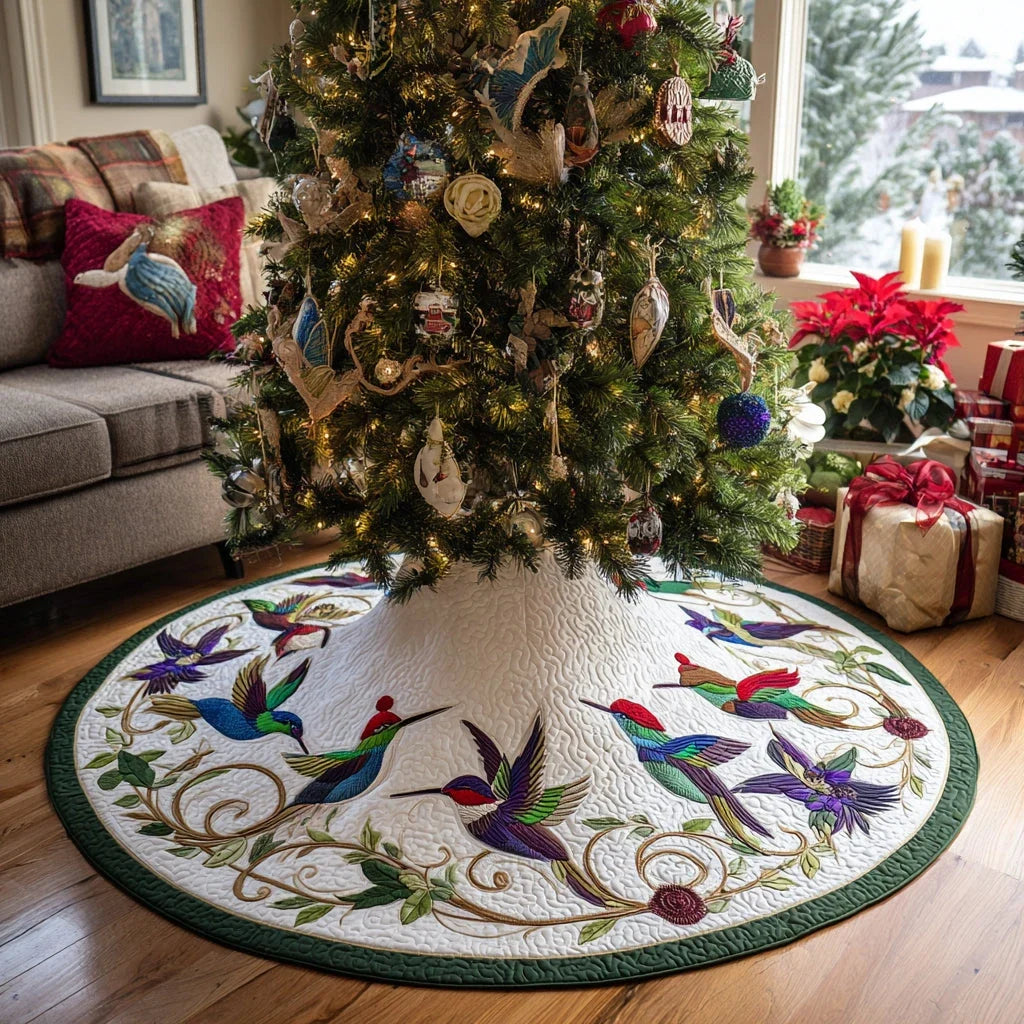 Morning Whisper Christmas Quilted Tree Skirt