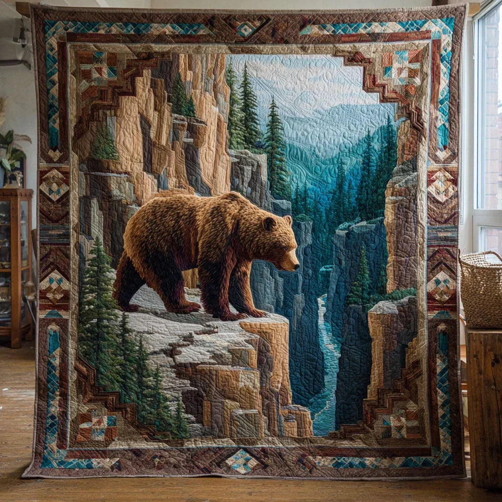 Mountain Bear Charm Quilt Blanket