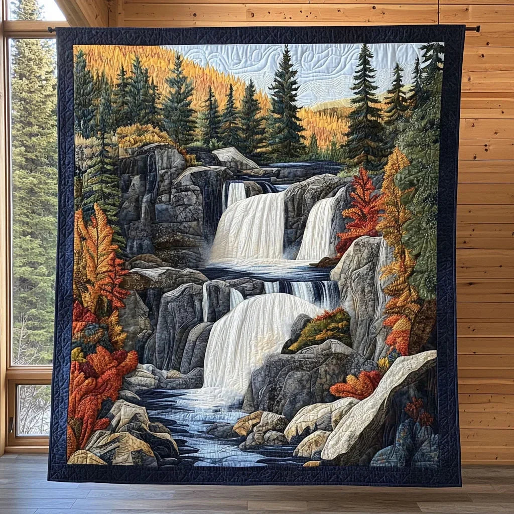 Mountain Falls Quilt Blanket