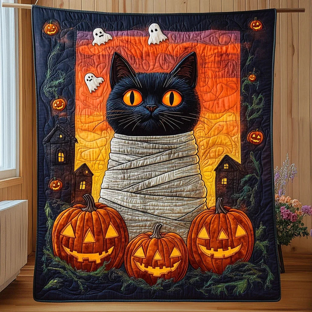 Mummy Cat Quilt Blanket