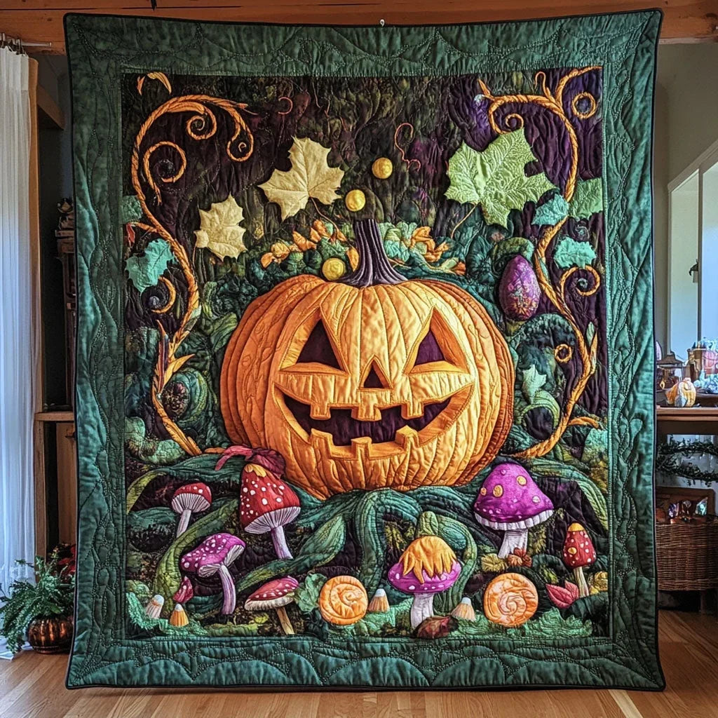 Mushroom Patch Quilt Blanket