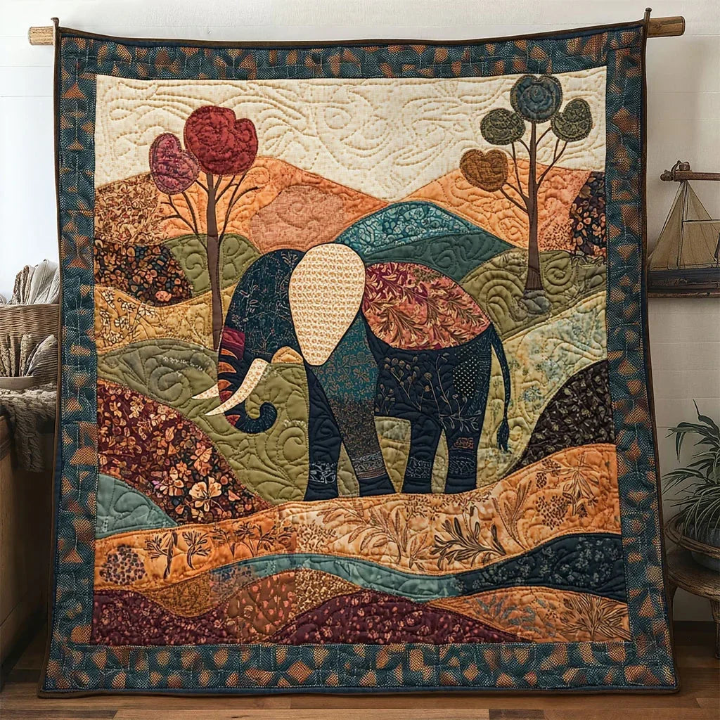 Mystic Elephant Quilt Blanket