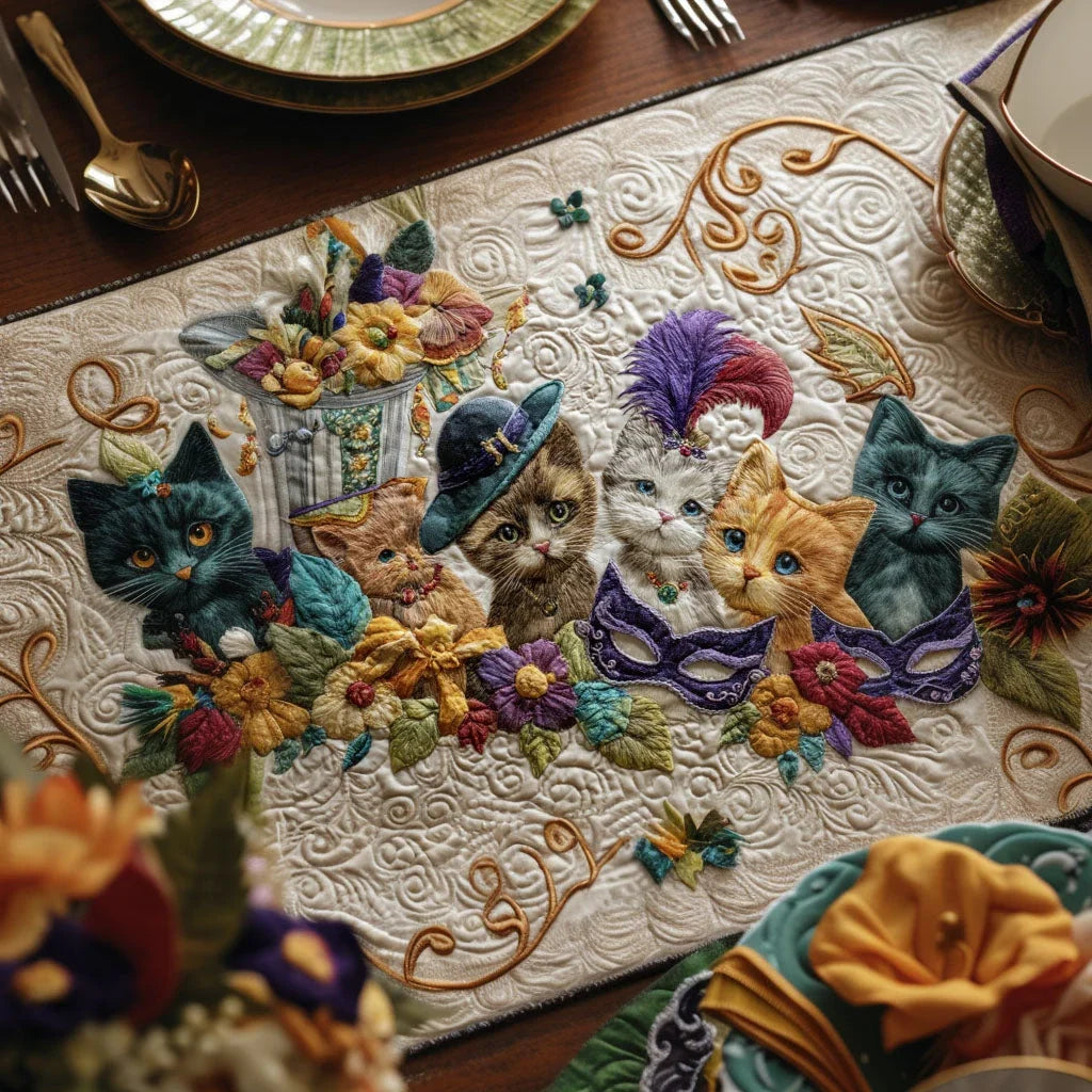 Mystic Feathers Quilted Table Runner