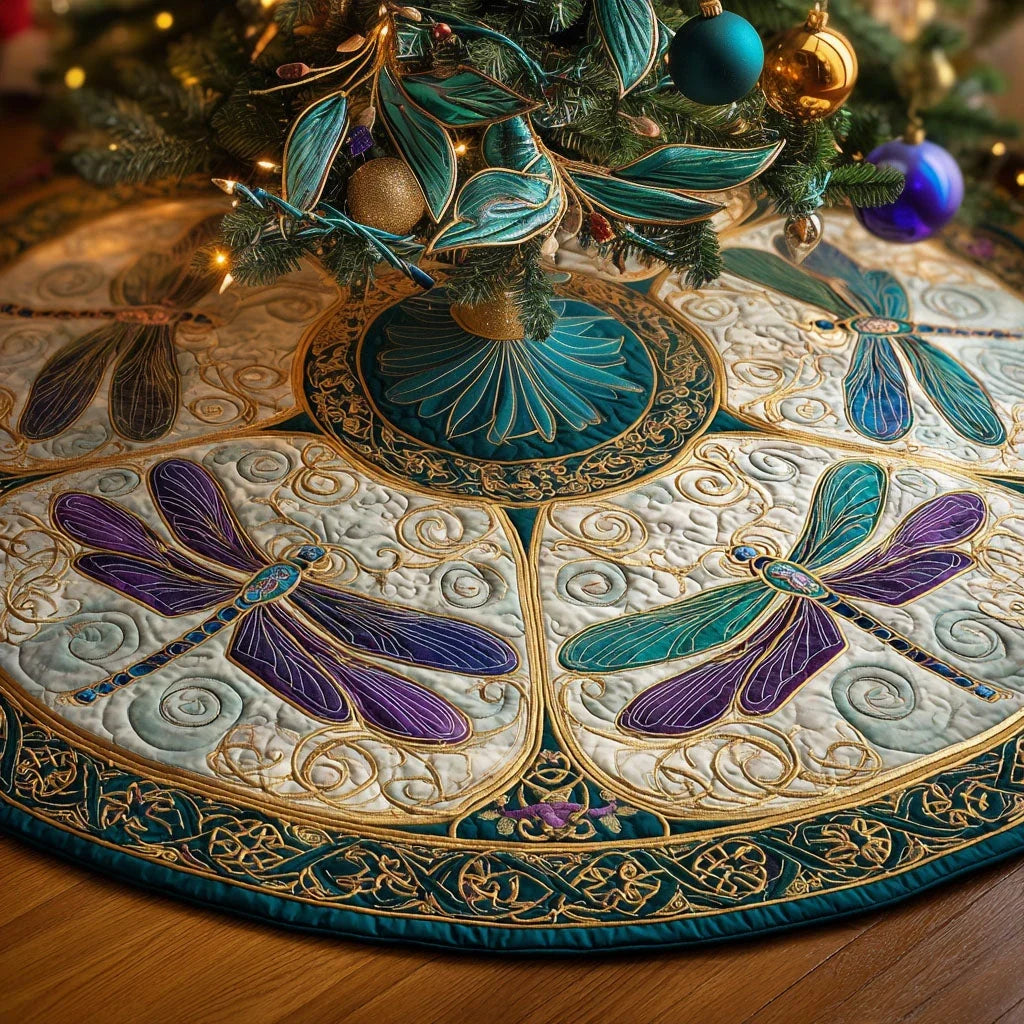 Mystic Flight Christmas Quilted Tree Skirt