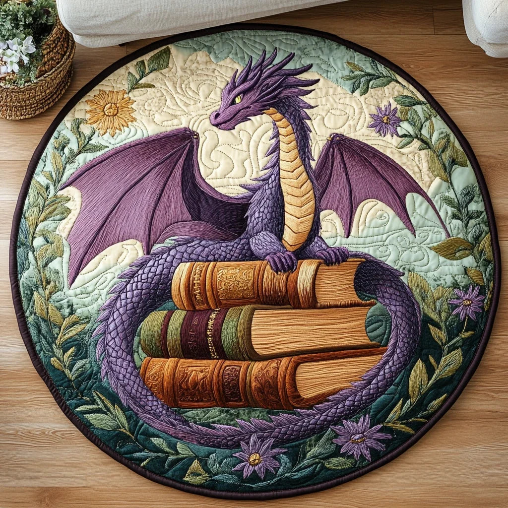 Mythic Ember Quilted Round Mat