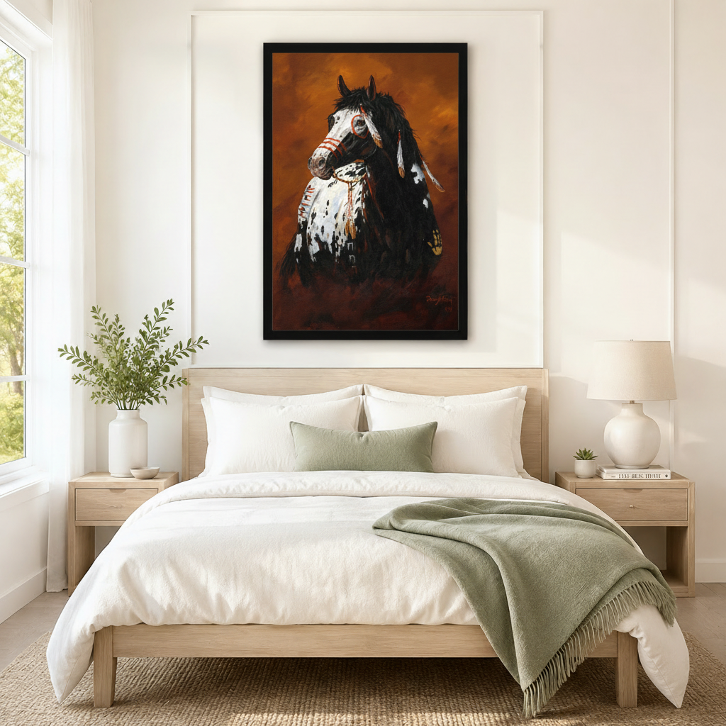 Native American Appaloosa Horse Canvas Wall Art