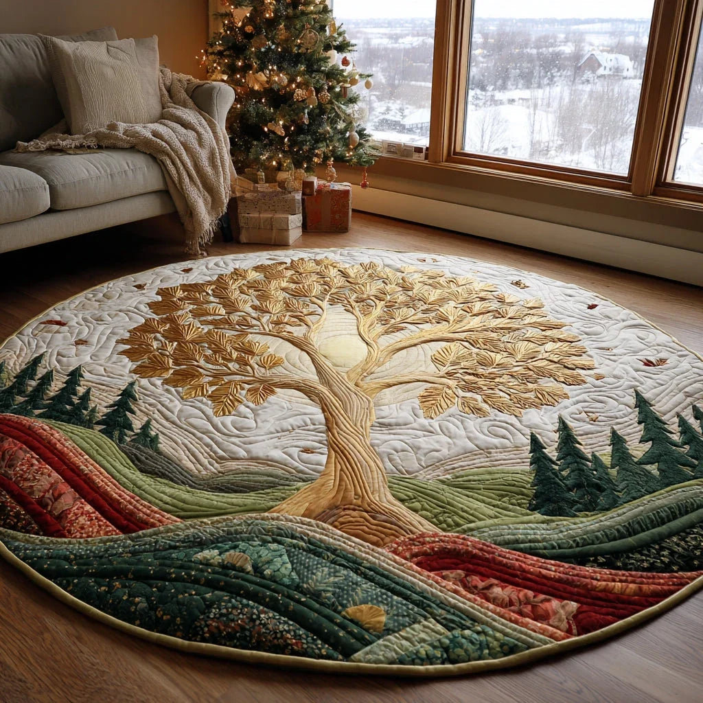 Nature Spirit Quilted Round Mat