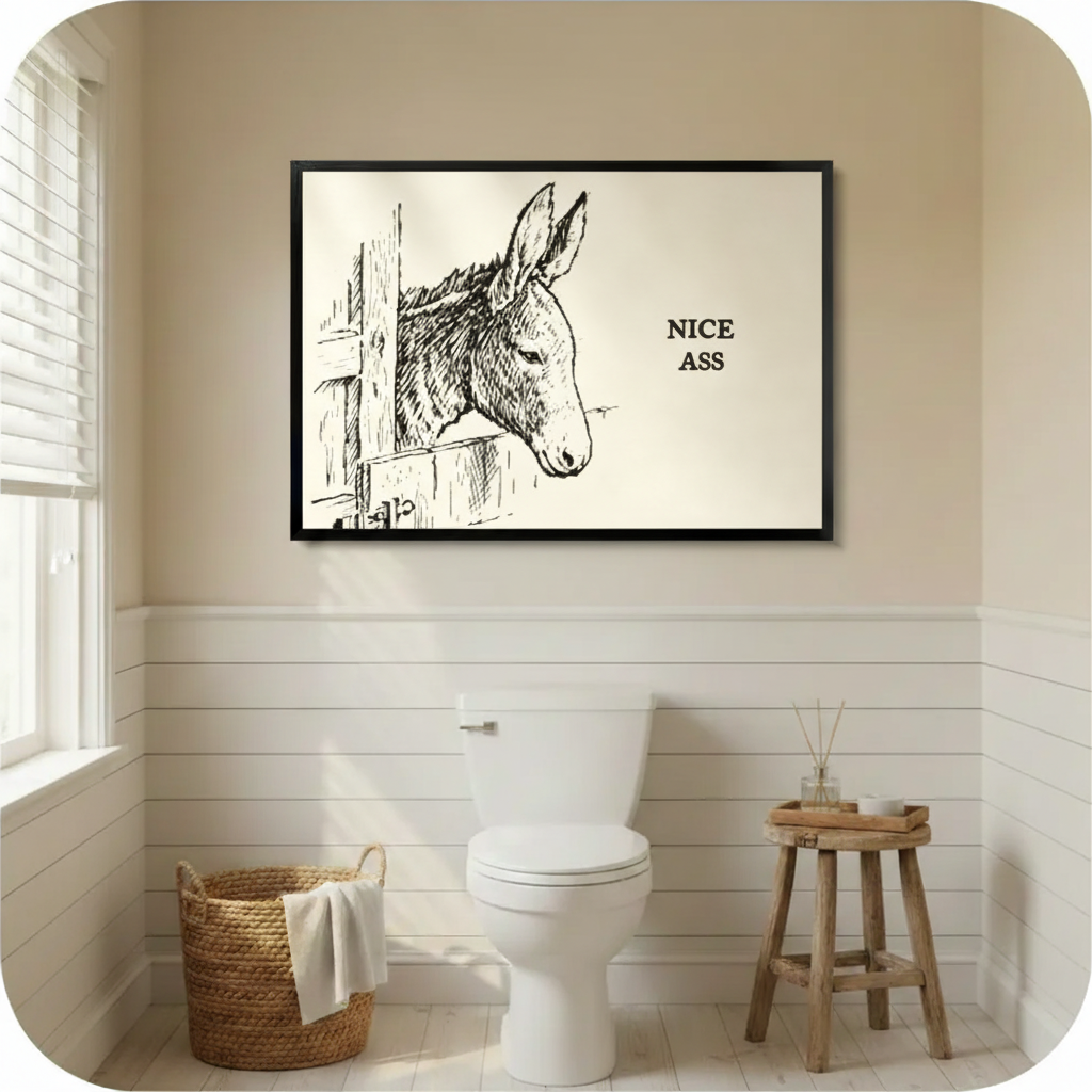 Nice Ass Donkey Funny Quote Canvas Art Wall Art