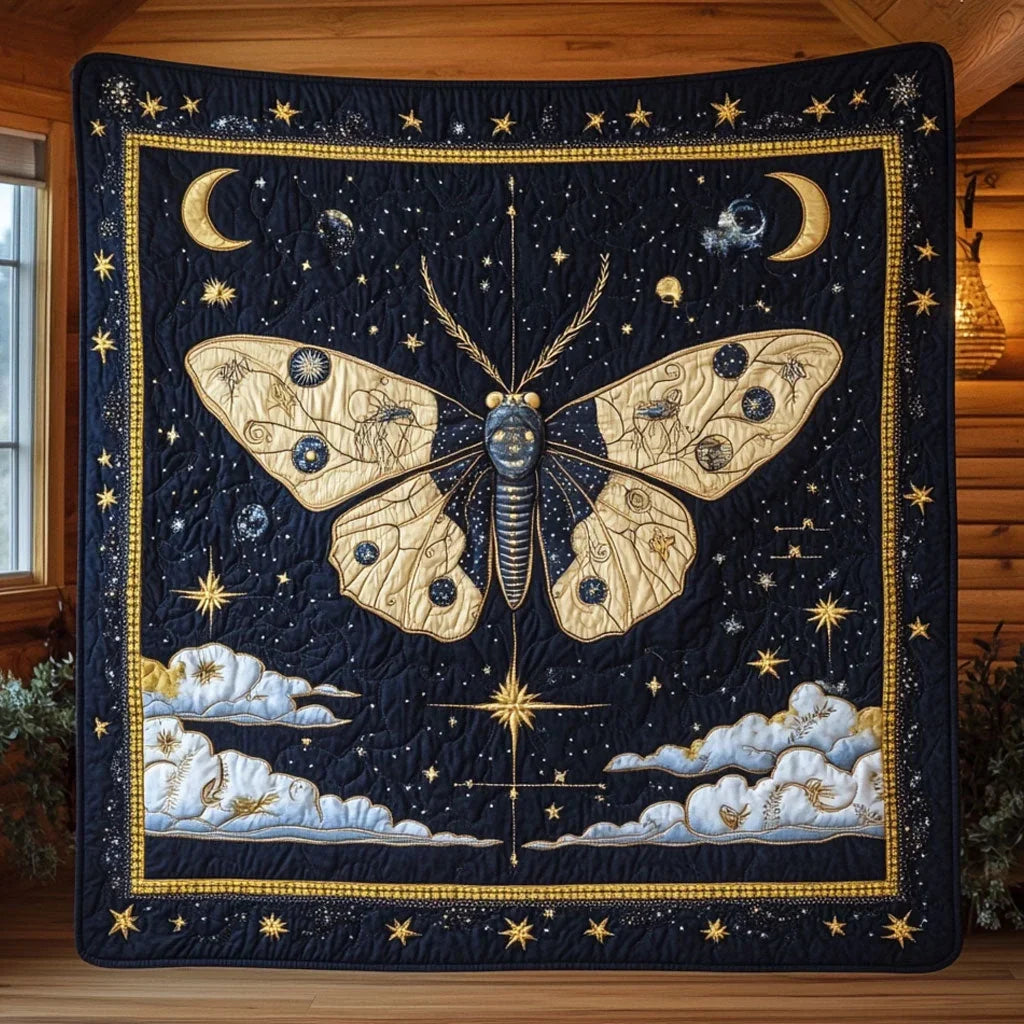 Night Moth Quilt Blanket