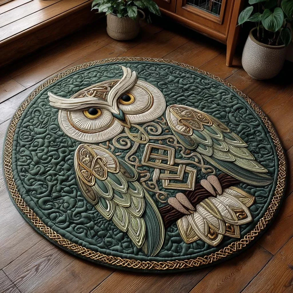 Night Watcher Quilted Round Mat