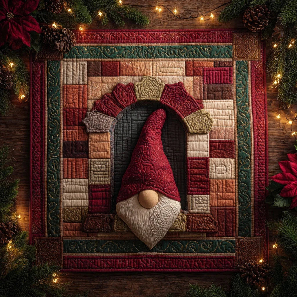 Nordic Elf Quilted Table Topper