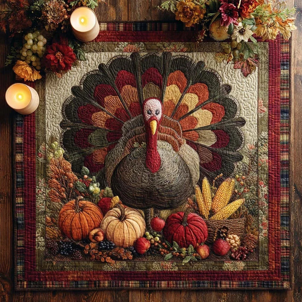 November Nest Quilted Table Topper