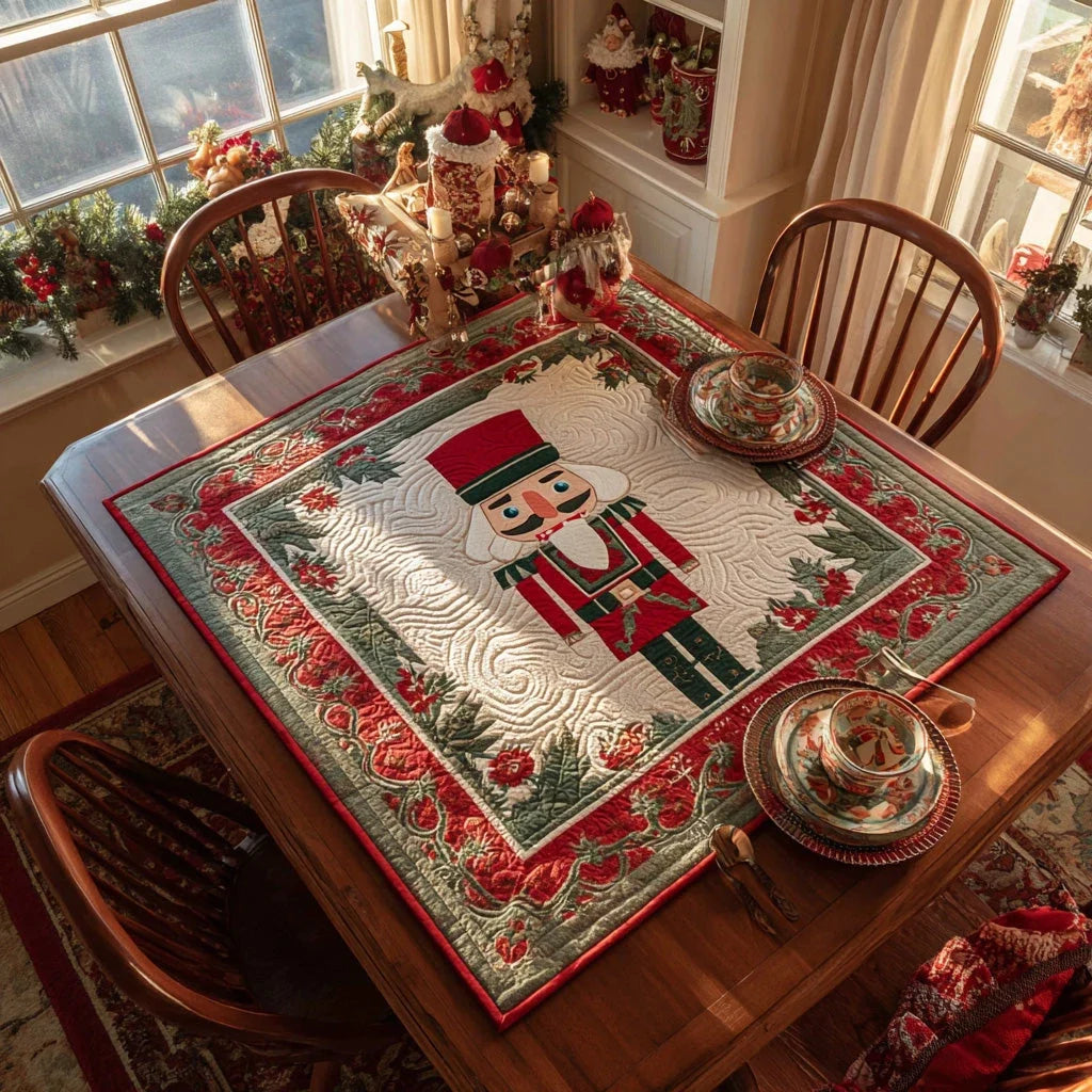 Nutcracker Charm Quilted Table Topper