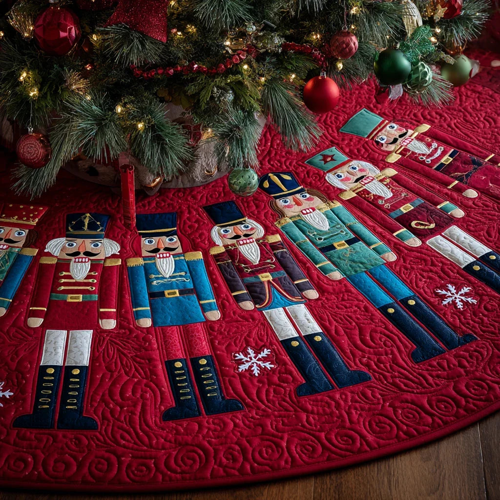 Nutcracker Dream Christmas Quilted Tree Skirt