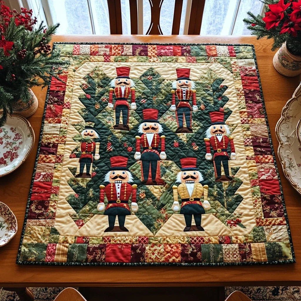Nutcracker Parade Quilted Table Topper