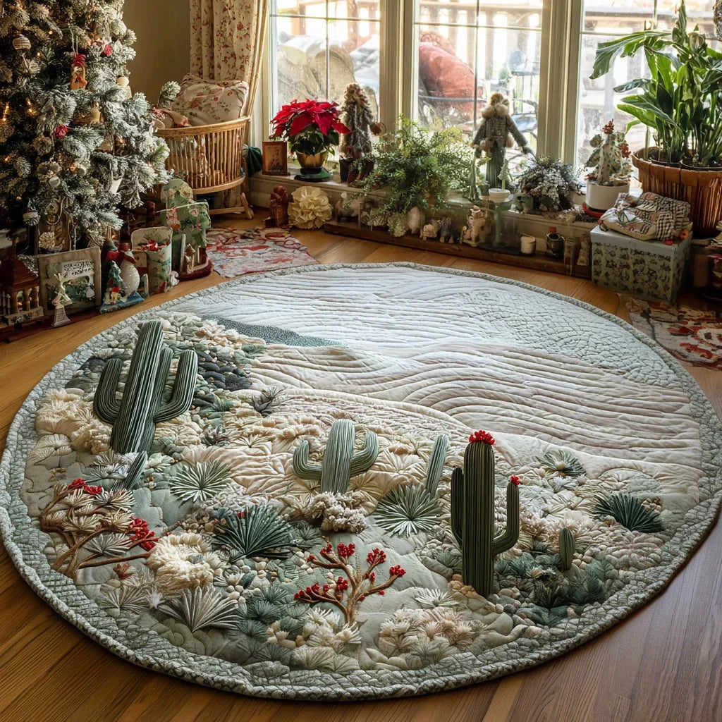 Oasis Glow Quilted Round Mat