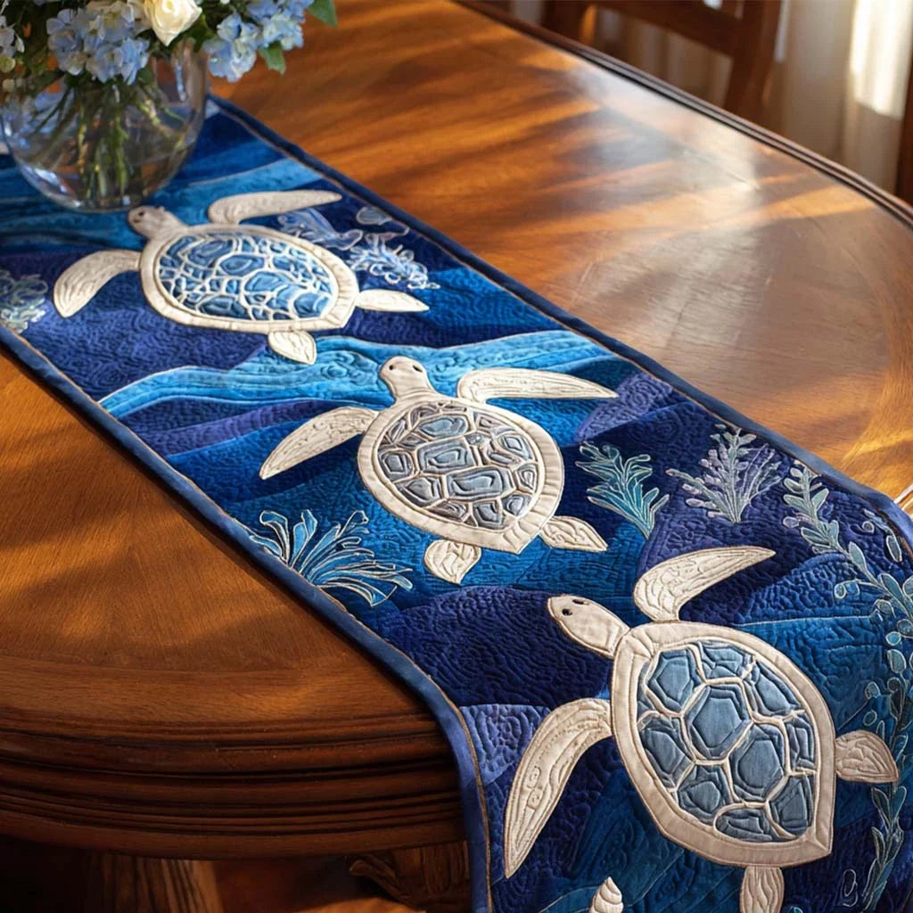 Ocean Breeze Quilted Table Runner