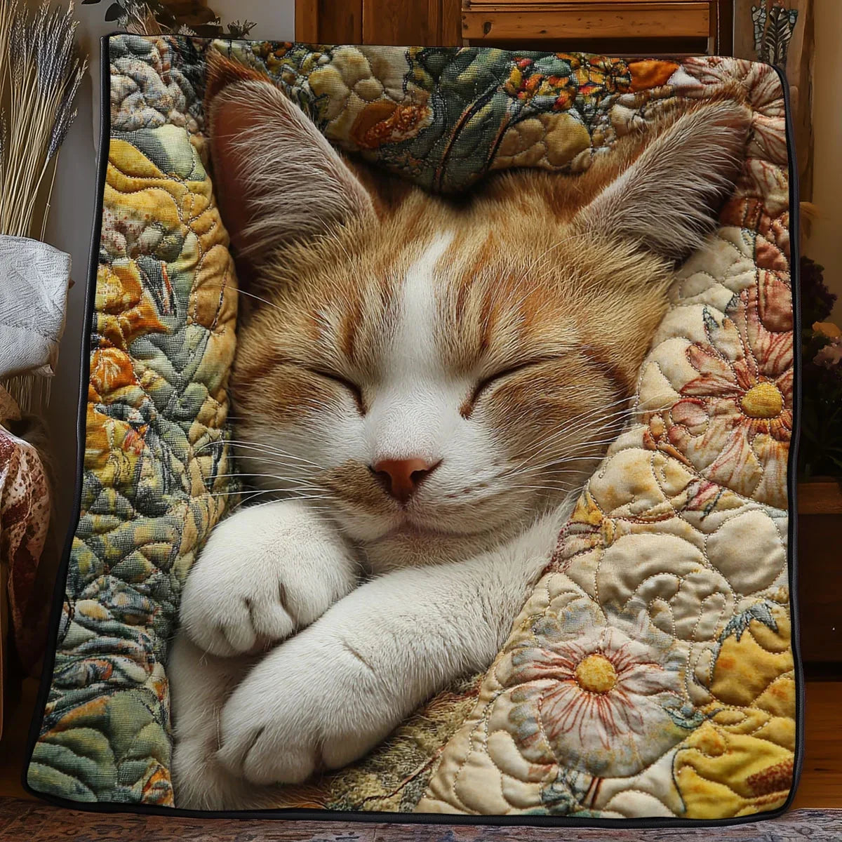 Old-Soul Kitty Quilt Blanket