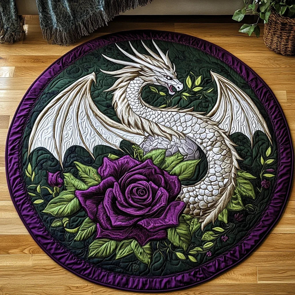 Orb of the Dragonlord Quilted Round Mat