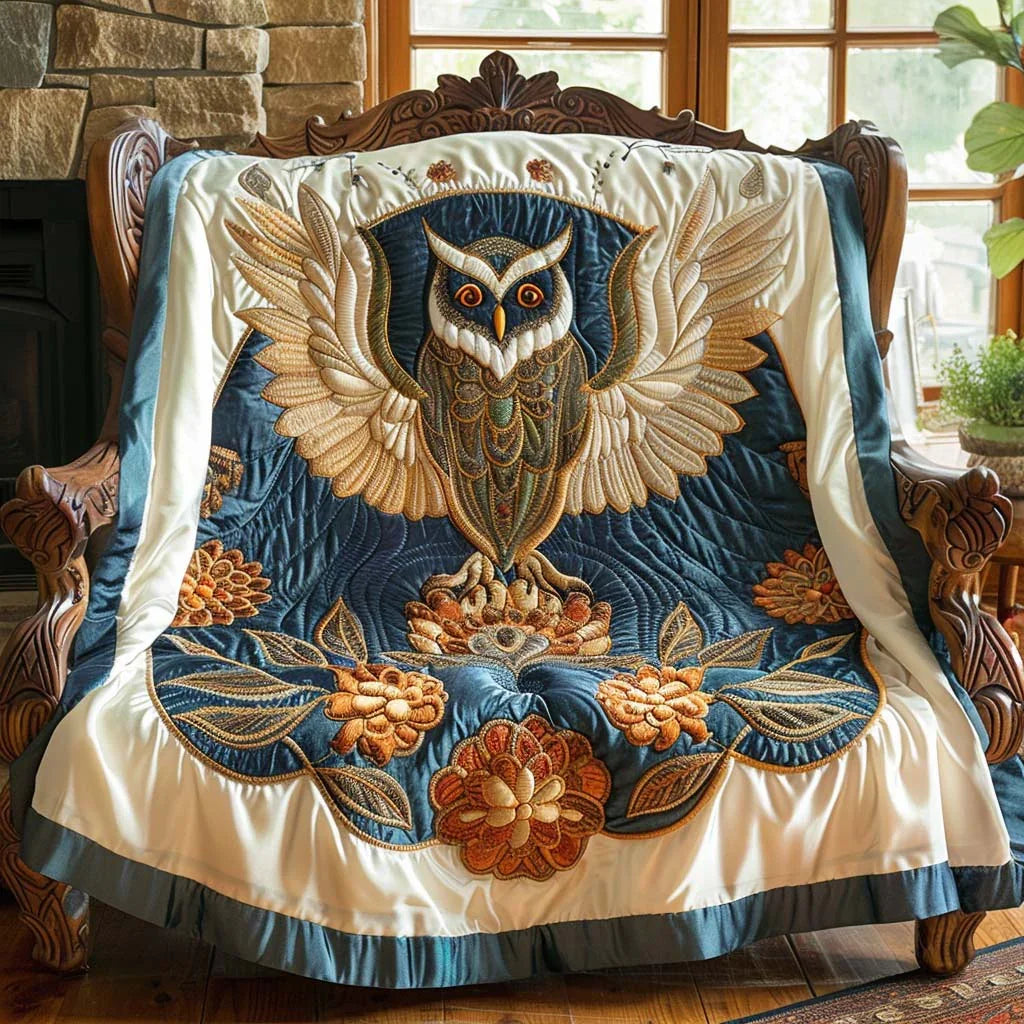 Owl Haven Quilt Blanket - Quilted Blanket by Wild and Way