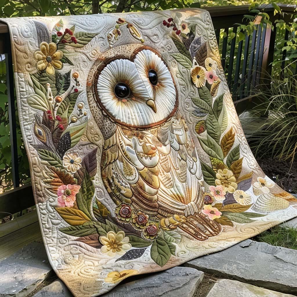 Owl Journey Quilt Blanket - Quilted Blanket by Wild and Way