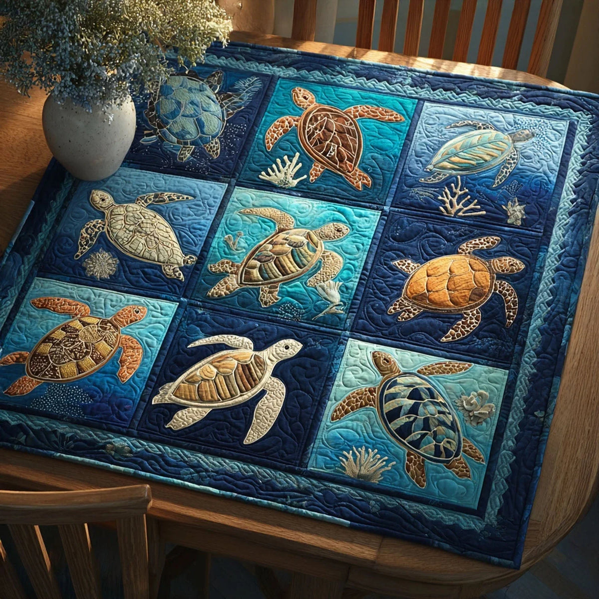 Pacific Wanderer Quilted Table Topper