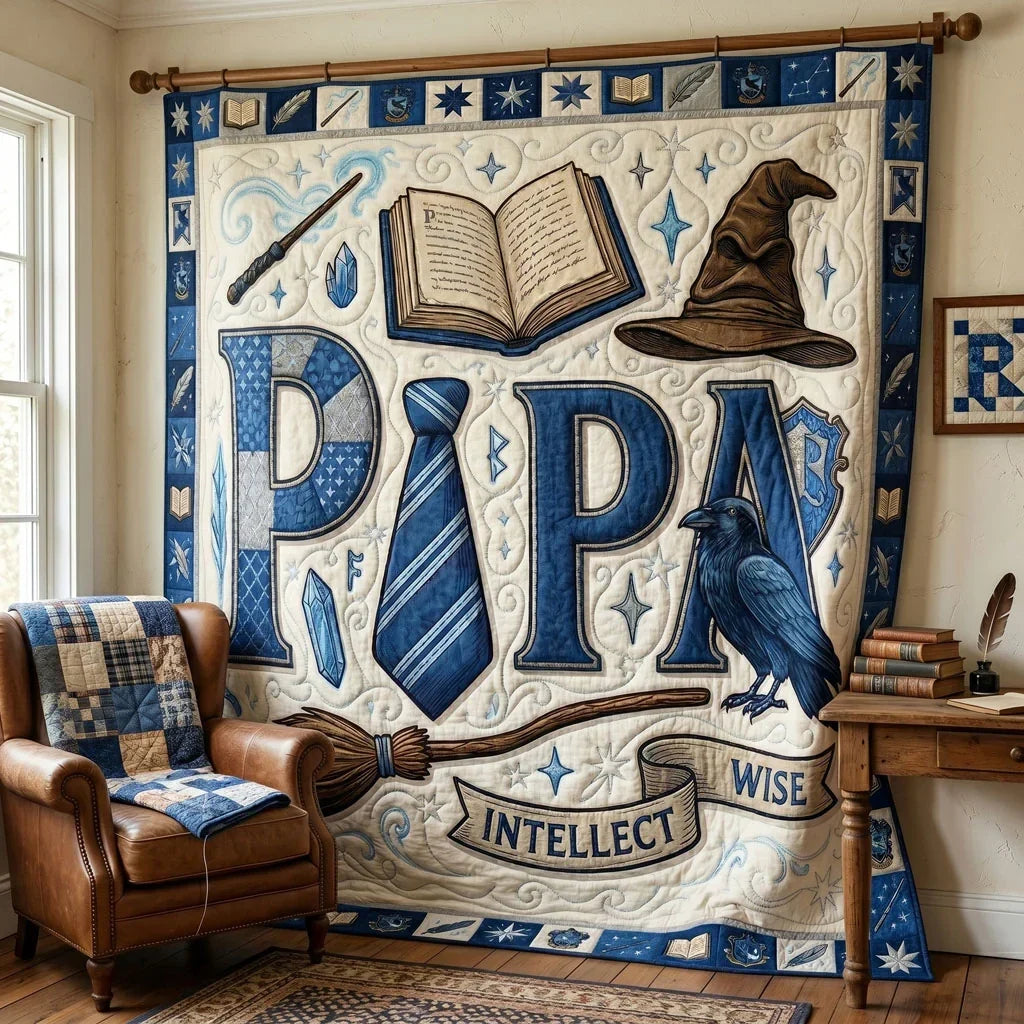 Papa The Wise Wizard Quilt Blanket