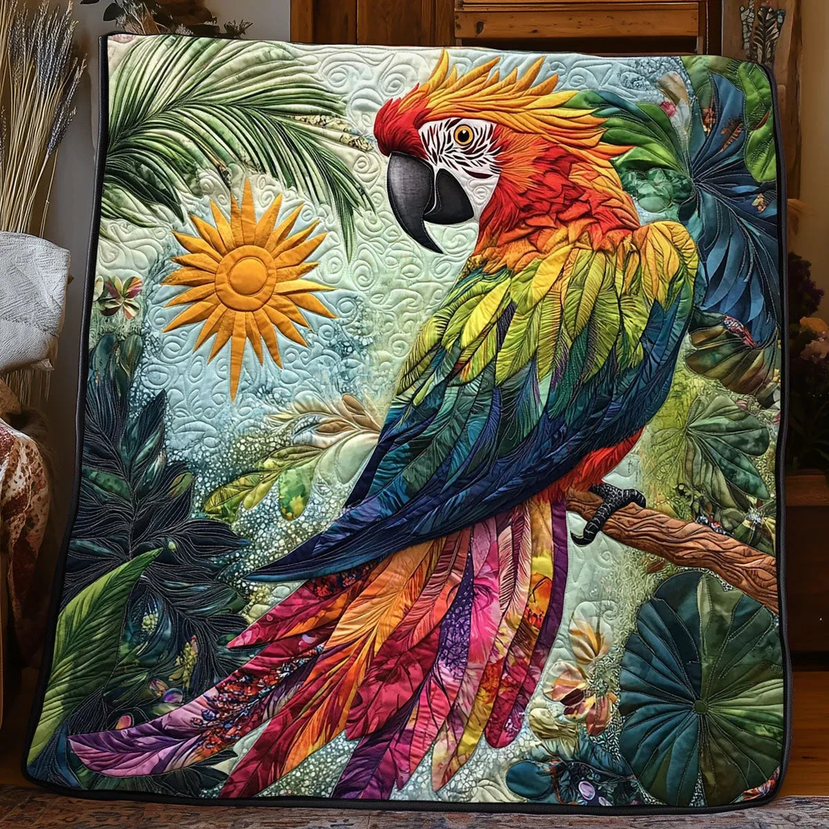 Parrot Prism Quilt Blanket