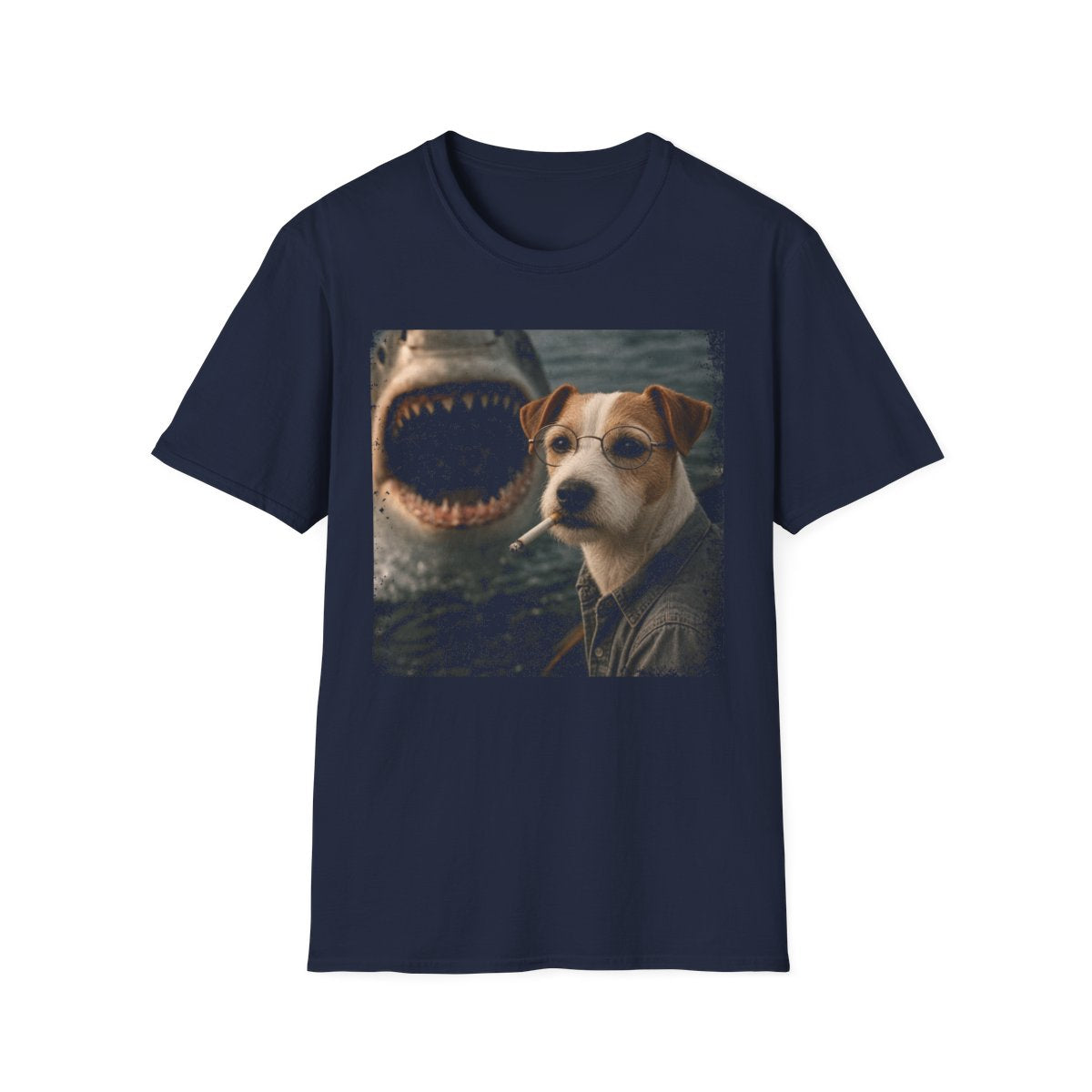 Parson Russell Terrier and Shark Tee