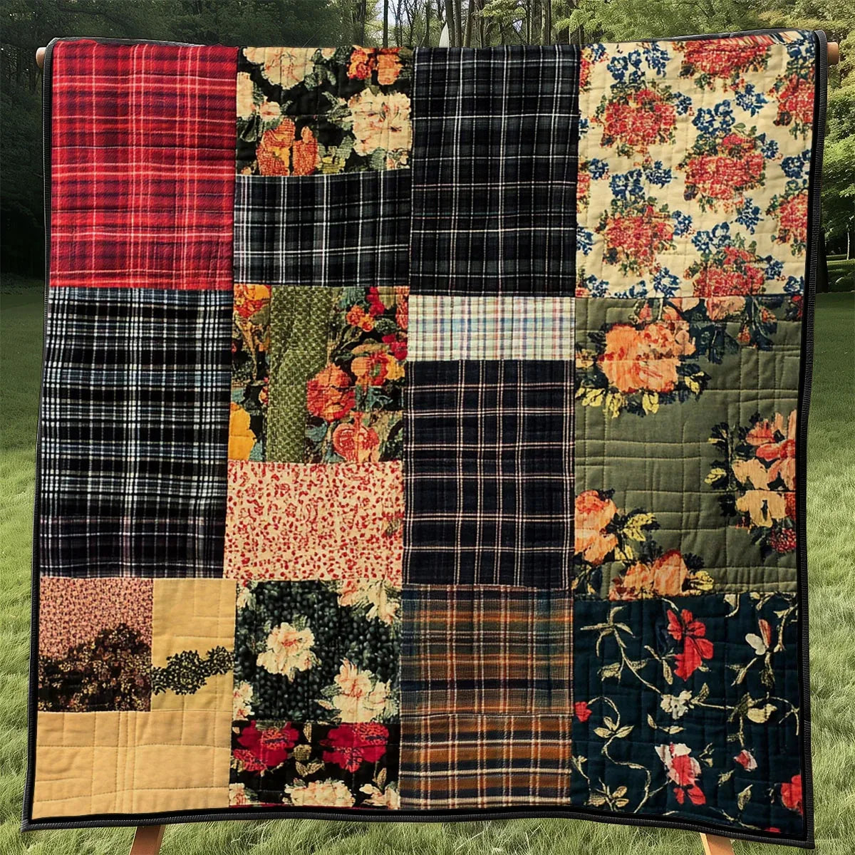 Patchwork Vintage Style Quilt Blanket
