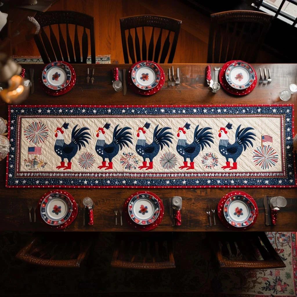 Patriot Chant Quilted Table Runner