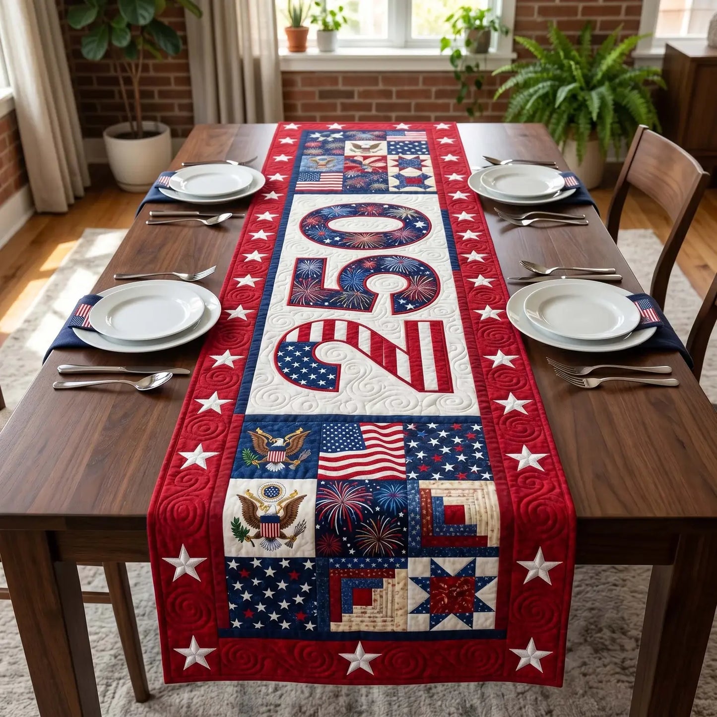 Patriot Vision Quilted Table Runner