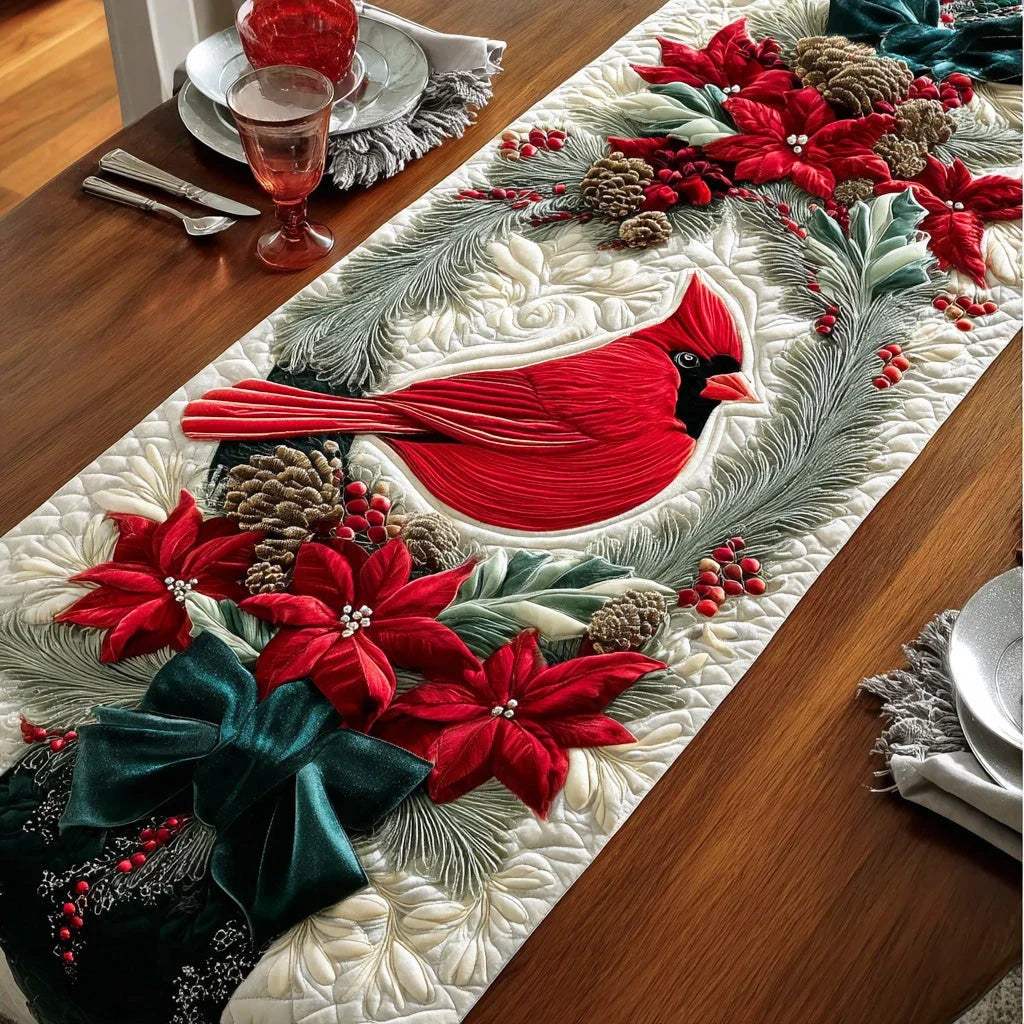 Peaceful Garden Flight Quilted Table Runner