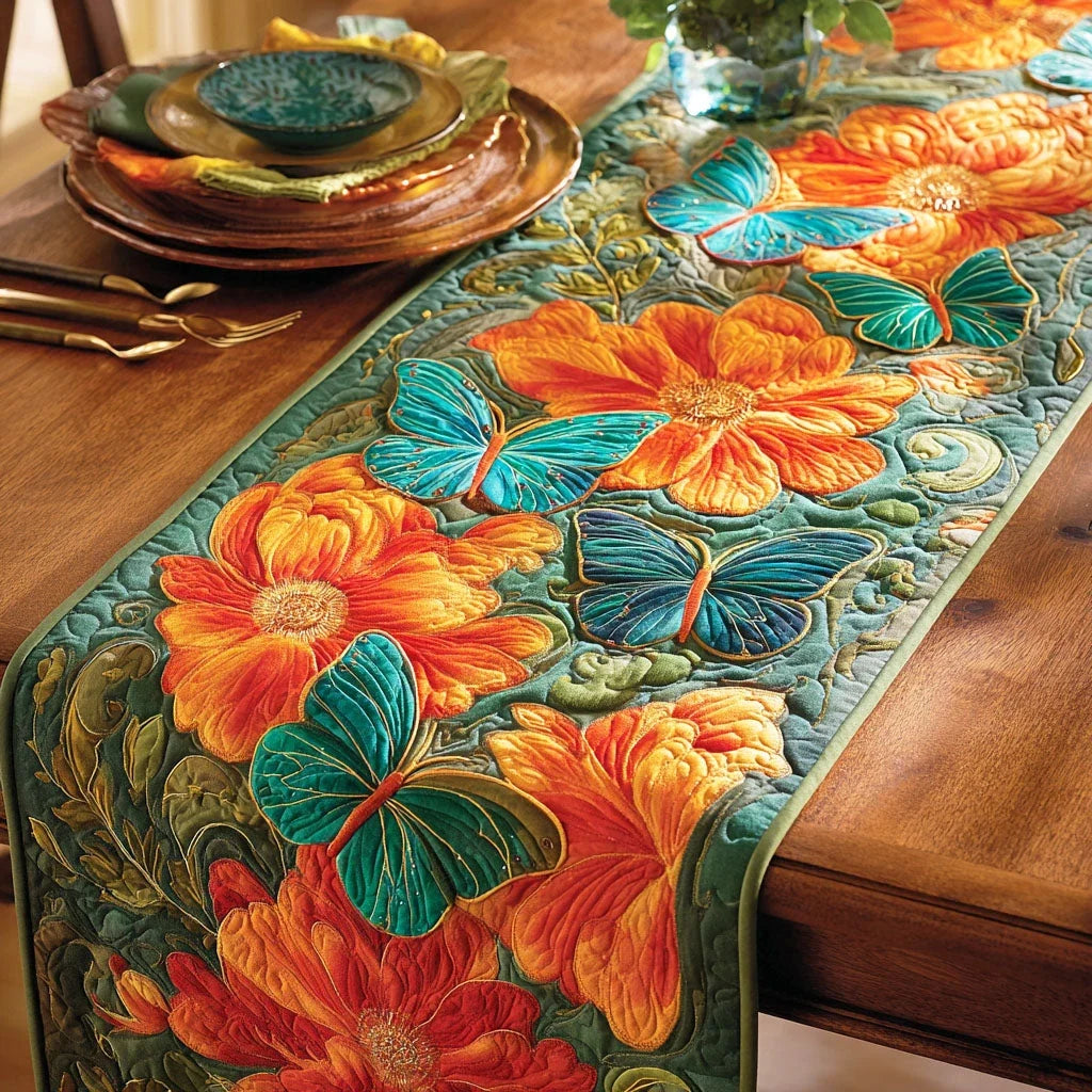 Petal Dance Quilted Table Runner