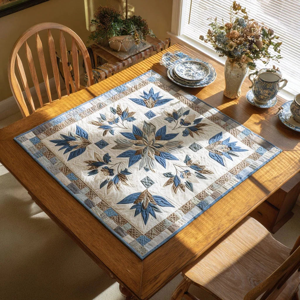Petal Whisper Quilted Table Topper
